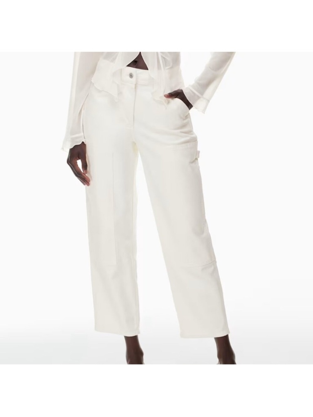 Wilfred Aritzia Ivory Brennan High Rise Utility Pants